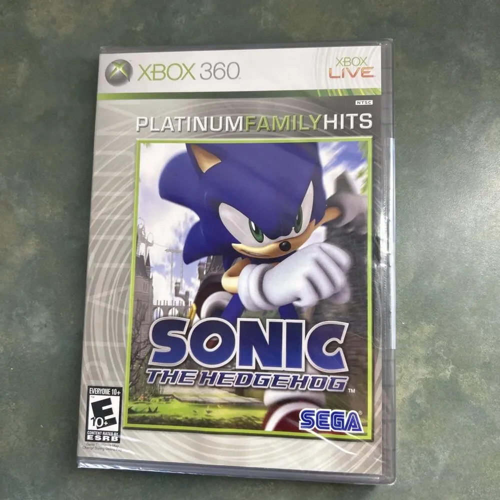 Sonic the Hedgehog Xbox 360 Platinum Family Hits New Sealed READ Target Sticker